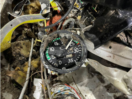 Photograph 7 - Tachometer, from the NTSB investigation of Piper PA-28-180 accident near Micanopy, Florida, November 14, 2023