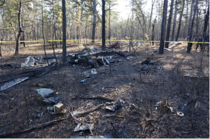 Photograph 3 – Wreckage Path, from the NTSB investigation of American Eurocopter CORP AS350B2 accident near Hammonton, New Jersey, December 20, 2023