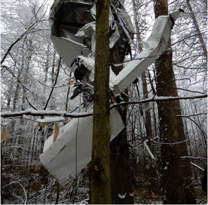 Photograph 2 – Fuselage and Empennage (NTSB Photo), from the NTSB investigation of Amateur-built STOL CH701 accident near Marienville, Pennsylvania, December 30, 2023