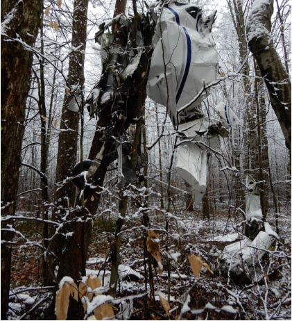 Photograph 3 – Fuselage and Empennage (NTSB Photo), from the NTSB investigation of Amateur-built STOL CH701 accident near Marienville, Pennsylvania, December 30, 2023