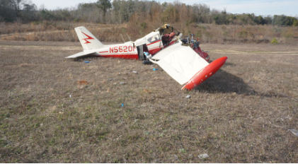 Photograph 2 –View of right -wing and fuselage., from the NTSB investigation of Piper PA-24 accident near Eufaula, Alabama, January 31, 2024
