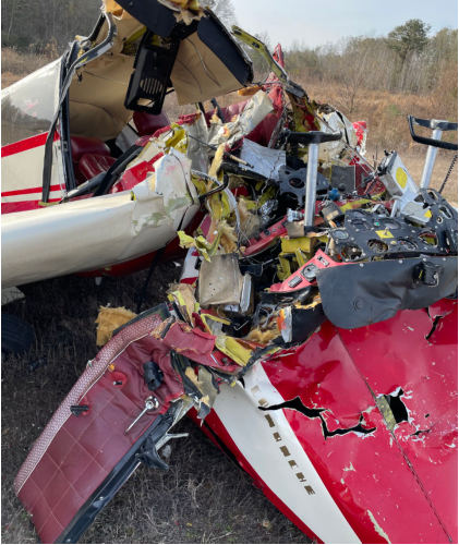Photograph 7 – View of cabin section of airplane., from the NTSB investigation of Piper PA-24 accident near Eufaula, Alabama, January 31, 2024