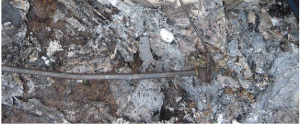 Photograph 8 – Fuel selector as discovered on scene. (NTSB), from the NTSB investigation of Piper PA32RT accident near Nashville, Tennessee, March 5, 2024
