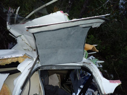 Photograph 3 – Baggage door in the open position, from the NTSB investigation of Mooney M20K accident near St. Augustine, Florida, March 25, 2024