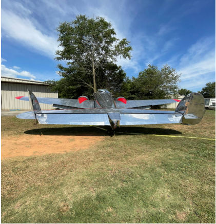 Photograph 1 – Aft view of airplane., from the NTSB investigation of Lockheed 12 accident near Jackson, Georgia, June 17, 2024