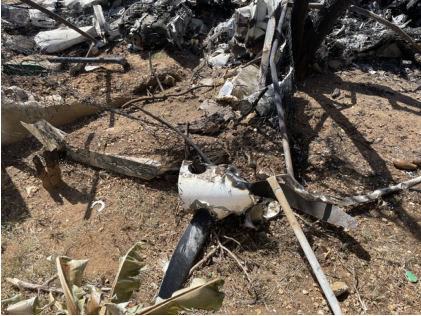 Photograph 3 – Right Engine and Propeller, from the NTSB investigation of Cessna 402B accident near Aguadilla, Puerto Rico, July 11, 2024