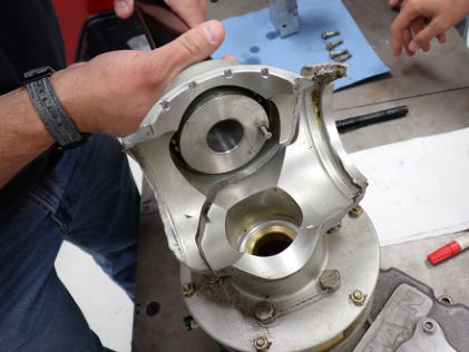 Photograph 6 – Propeller hub, from the NTSB investigation of Williams John TITAN T-51 MUSTANG accident near Geneva, Ohio, July 21, 2024