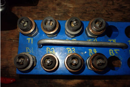 Photograph 9 – Engine’s spark plugs, from the NTSB investigation of Piper PA28R accident near Vergennes, Vermont, September 8, 2024