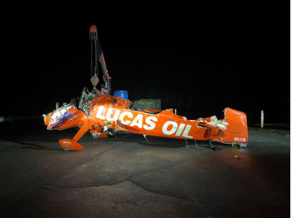 Photograph 3 – View of airplane post recovery efforts, from the NTSB investigation of Aviat Aircraft INC S-1-11B accident near Chapmansboro, Tennessee, September 23, 2024