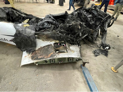 Photograph 3 – Right Side View of Fuselage, from the NTSB investigation of Diamond Aircraft Ind INC DA 40 NG accident near Asheville, North Carolina, December 15, 2023