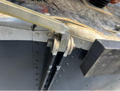 Photograph 4 – Damage to fuselage structure, from the NTSB investigation of Golden Avio S R L F30 Brio accident near Midland, Virginia, December 31, 2023