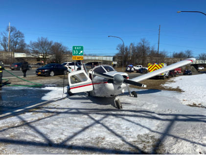 Photograph 2 – Main Wreckage, from the NTSB investigation of Piper PA-28-180 accident near Farmingdale, New York, February 20, 2024