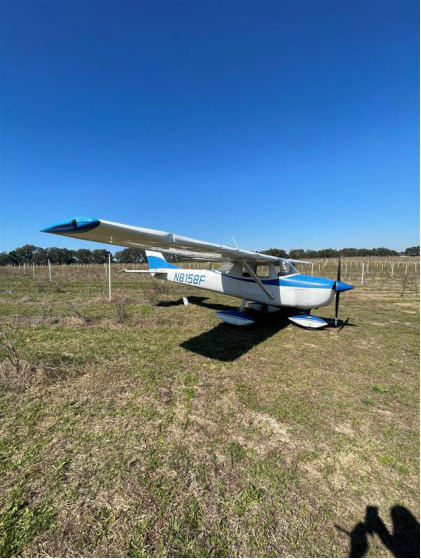 Photograph 3 – Damage to Right Wing, from the NTSB investigation of Cessna 150 accident near Dunnellon, Florida, February 20, 2024