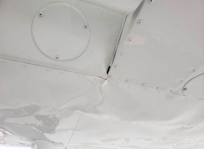 Photograph 3 – Lower Surface of Wing, from the NTSB investigation of Textron Aviation INC 172S accident near Melbourne, Florida, March 15, 2024