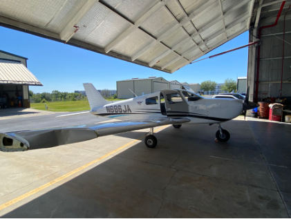 Photograph 2 – FAA Digital Photograph. Right Forward Quartering View of the Airplane. Note the Damage to the Leading Edge of the Right Wing Near the Wingtip, from the NTSB investigation of Piper PA28 accident near Apopka, Florida, March 20, 2024