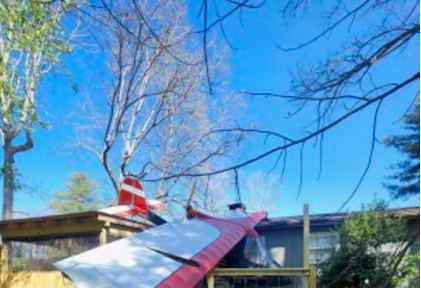 Photograph 2 – Right Side of Airplane at Accident Site, from the NTSB investigation of Amateur-built CHALLENGER II accident near Hendersonville, North Carolina, April 7, 2024