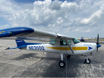 Photograph 2 – Right Wing Damage, from the NTSB investigation of Cessna 152 accident near Pembroke Pines, Florida, March 14, 2024