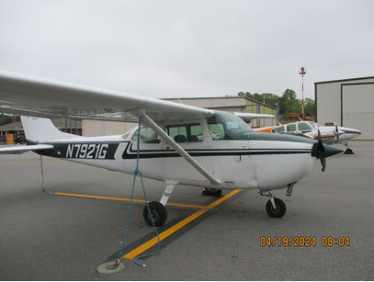 Photograph 1 – N7921G Post Accident, from the NTSB investigation of Cessna 172 accident near Stoneville, North Carolina, April 18, 2024