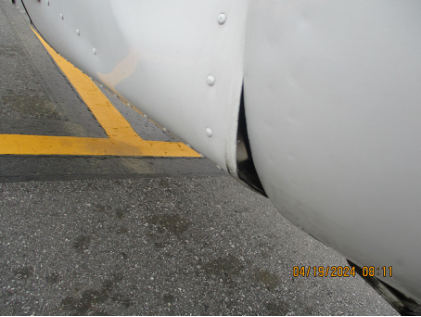 Photograph 5 - Left Angle View of Right Side Firewall / Cowling Juncture, from the NTSB investigation of Cessna 172 accident near Stoneville, North Carolina, April 18, 2024