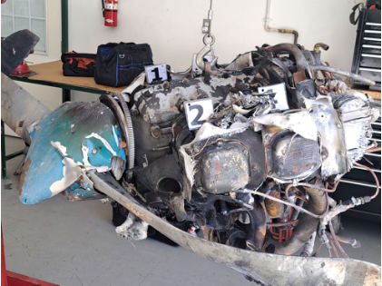 Photograph 6 – View of number 2 and 4 side of engine. (NTSB), from the NTSB investigation of Piper PA-28-151 accident near Hope Mills, North Carolina, May 26, 2024