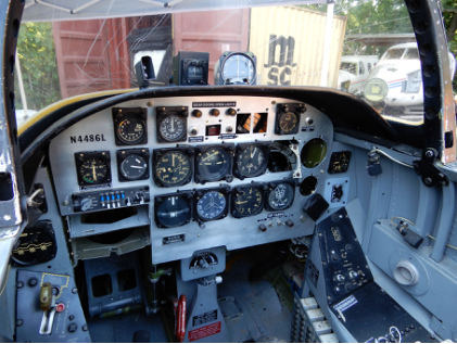 Photograph 3 – Cockpit (NTSB Photo), from the NTSB investigation of Temco/Lazier TT-1 accident near Laurel Hill, Florida, June 1, 2024