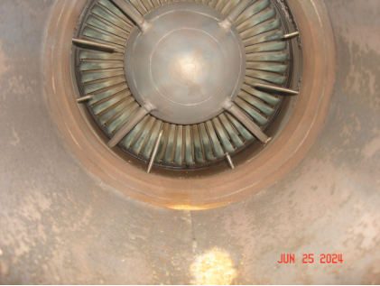 Photograph 6 – Exhaust Area (Courtesy GE), from the NTSB investigation of Temco/Lazier TT-1 accident near Laurel Hill, Florida, June 1, 2024