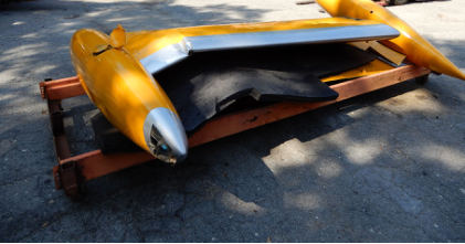 Photograph 8 – Outboard Wing Sections (NTSB Photo), from the NTSB investigation of Temco/Lazier TT-1 accident near Laurel Hill, Florida, June 1, 2024