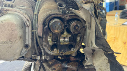 Photograph 6 – View of the No. 2 Cylinder with rocker box cover removed., from the NTSB investigation of Cessna 150 accident near San Juan, Puerto Rico, June 1, 2024