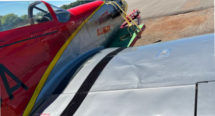 Photograph 2 – Damage to Right Wing, from the NTSB investigation of Titan T51 accident near Madisonville, Tennessee, June 8, 2024