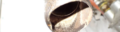 Photograph 9 – No. 3 exhaust riser end, from the NTSB investigation of Amateur-built SEAREY accident near New Ipswich, New Hampshire, June 25, 2024