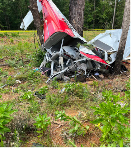 Photograph 1 – Front View of Airplane, from the NTSB investigation of Amateur-built RV9A accident near Saluda, South Carolina, June 30, 2024