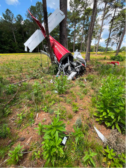 Photograph 2 – Front View of Airplane, from the NTSB investigation of Amateur-built RV9A accident near Saluda, South Carolina, June 30, 2024