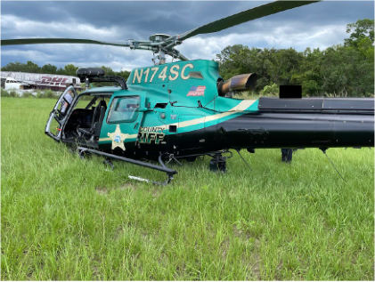 Photograph 1, from the NTSB investigation of Airbus Helicopters AS350 accident near Sanford, Florida, June 27, 2024