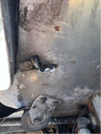 Photograph 2 – Sheared Engine mount 1, from the NTSB investigation of Amateur-built LONG-EZ accident near Thomasville, Georgia, July 10, 2024