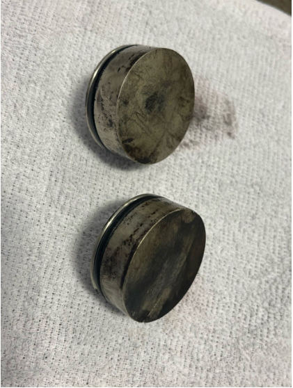 Photograph 9 – Right brake piston, from the NTSB investigation of Cessna A185F accident near Rural Retreat, Virginia, July 21, 2024