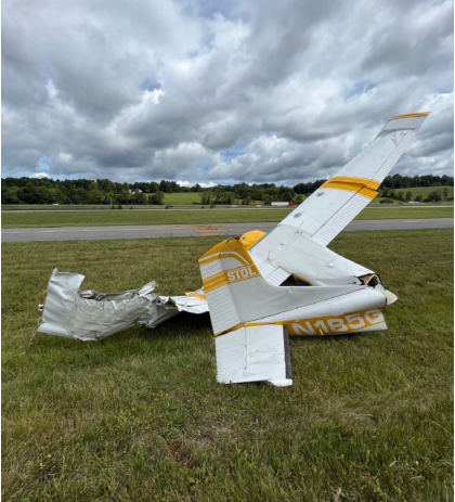 Photograph 3 – Postaccident view of wreckage, from the NTSB investigation of Cessna A185F accident near Rural Retreat, Virginia, July 21, 2024