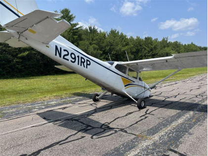 Photo 1 – Aft Quartering View of Airplane as Found (FAA), from the NTSB investigation of Cessna 172P accident near Moultonborough, New Hampshire, July 27, 2024
