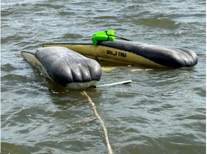 . Photograph 1 – Airplane in the Mobile Bay, from the NTSB investigation of Amateur-built QUICK SILVER SP II accident near Mobile, Alabama, August 16, 2024