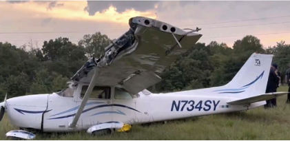 Photograph 1 – Airplane On-Scene, from the NTSB investigation of Cessna 172 accident near Lynchburg, Virginia, August 29, 2024