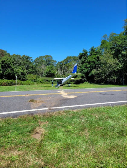 Photograph 1 – Accident site, from the NTSB investigation of Cessna 182 accident near Shelter Island, New York, August 22, 2024
