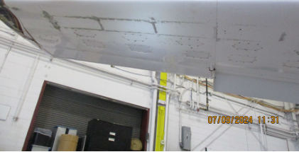 Photograph 3 – Right Wing Damage (FAA Photo), from the NTSB investigation of Mooney M20 accident near Oxford, Connecticut, September 6, 2024