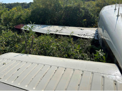 Photograph 3 – Left Wing Damage, from the NTSB investigation of Piper PA28 accident near Lagrange, Georgia, September 23, 2024