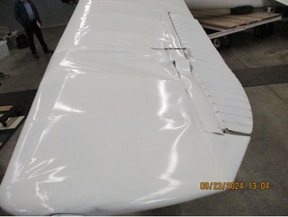 Photograph 3 – Damage to the Left Wing, from the NTSB investigation of Luscombe 8A accident near Elyria, Ohio, September 21, 2024