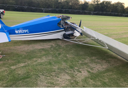 Photograph 3 – Postaccident airplane wreckage, from the NTSB investigation of Amateur-built DAKOTA HAWK accident near Nicklesville, Georgia, October 11, 2024