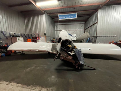 Photograph 4 – Airplane after initial recovery, from the NTSB investigation of Piper PA28 accident near Louisville, Kentucky, October 11, 2024