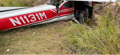 Photograph 2 – Damage to the Fuselage from Right Side, from the NTSB investigation of Cessna 182 accident near South Charleston, West Virginia, October 12, 2024