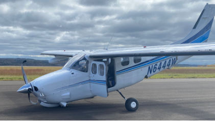 Photograph 1 – Airplane, postaccident, from the NTSB investigation of Cessna P210 accident near Ball Ground, Georgia, November 7, 2024