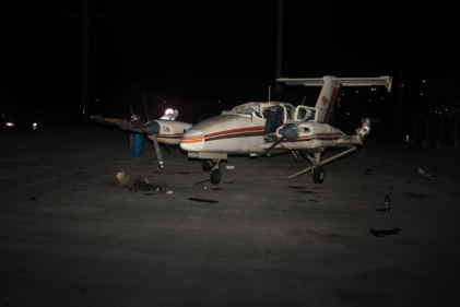Photograph 1 – Overview of the Damage to the Airplane, from the NTSB investigation of Beech BE-76 accident near Melbourne, Florida, December 26, 2024