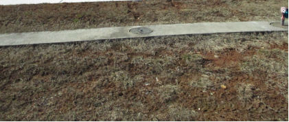 Photograph 2 – Damaged Runway Light, from the NTSB investigation of Cessna 172 accident near Kennesaw, Georgia, January 29, 2025