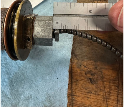 Photograph 5 - Oil temperature probe, from the NTSB investigation of Cessna 172C accident near Argyle, New York, February 20, 2025